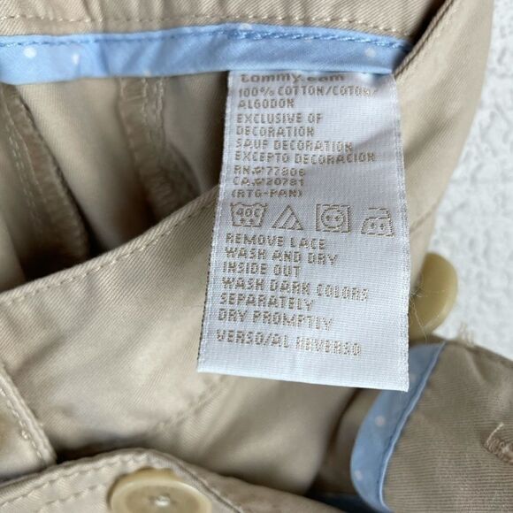 NWT Tommy Hilfiger Khaki Cropped Pants Size 10 - Picture 10 of 10